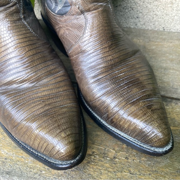 Vintage Leather Cowboy Western Boots - Picture 4 of 15